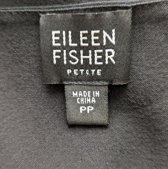 Eileen Fisher 100% Silk Asymmetrical Hem Minimalist Midi Dress in Petite PP - Picture 14 of 16